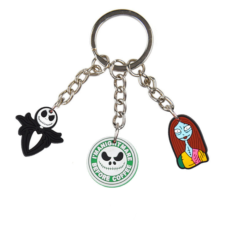 Wholesale 10pcs Halloween Cartoon Silicone Keychain